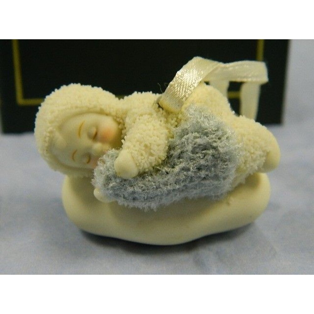 Dept 56 Snowbabies Blank Bitty Baby Boy Ornament Blue  New Born  #56-69745